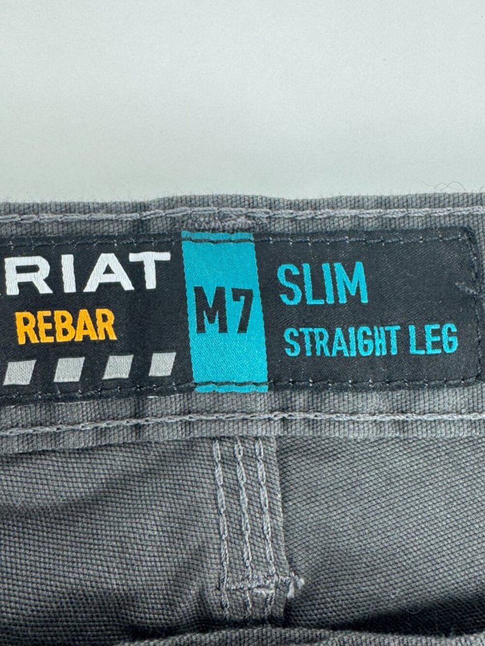 Ariat M7 Slim Straight Pants Double Front Durastretch Gray Work Jeans NWT 30x32 - Picture 4 of 11